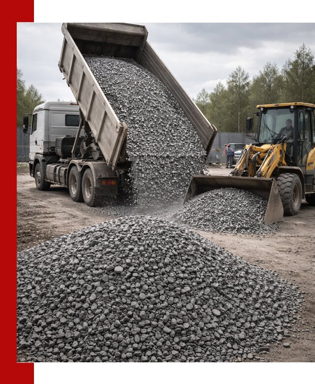 Доставка и продажа щебня гранитного в Кольчугине