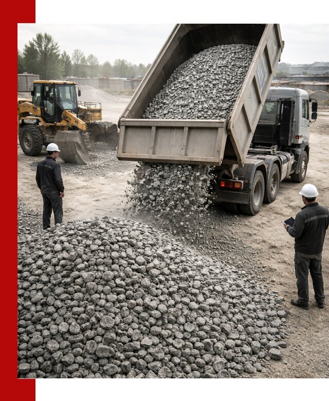 Доставка гранитного щебня фракции 20-40 в Кольчугине