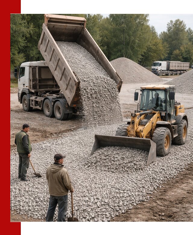 Купить гравийный щебень фракция 20-40 в Кольчугине с доставкой