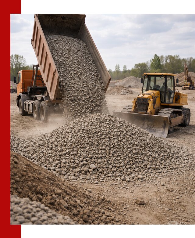 Доставка гравийного щебня фракции 40-70 в Кольчугине