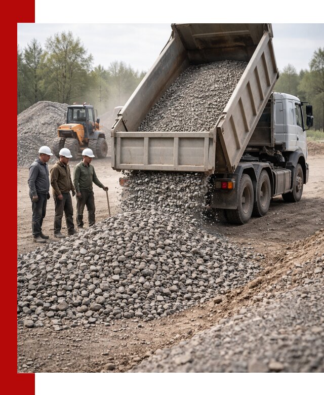 Доставка гравийного щебня фракции 70-120 в Кольчугине