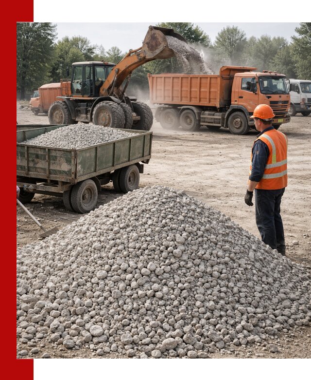 Доставка известнякового щебня фракция 20–40 в Кольчугине