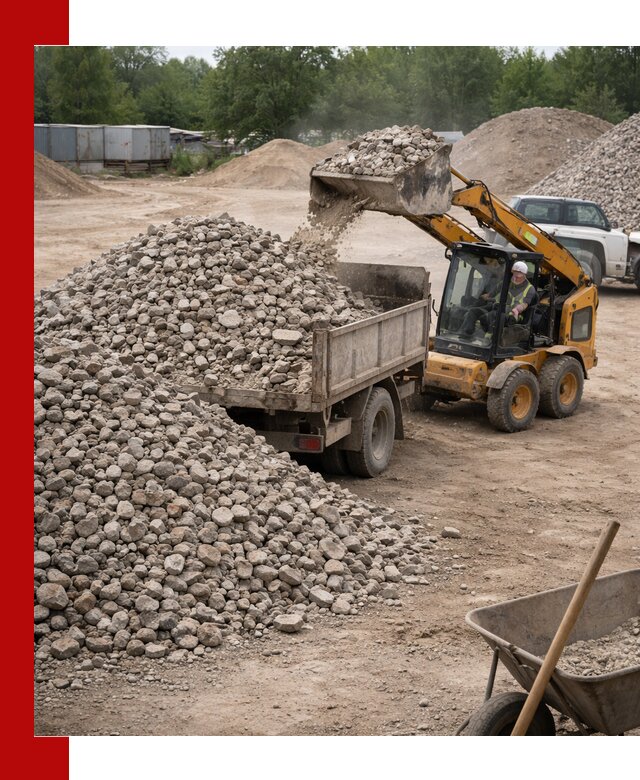 Доставка вторичного щебня в Кольчугине для строительных работ
