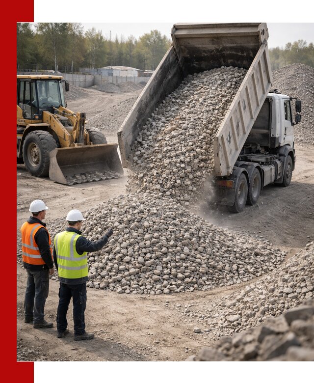 Вторичный щебень фракция 40–70 доставка в Кольчугине