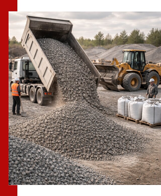 Бетонный щебень фракция 5–20 с доставкой в Кольчугине