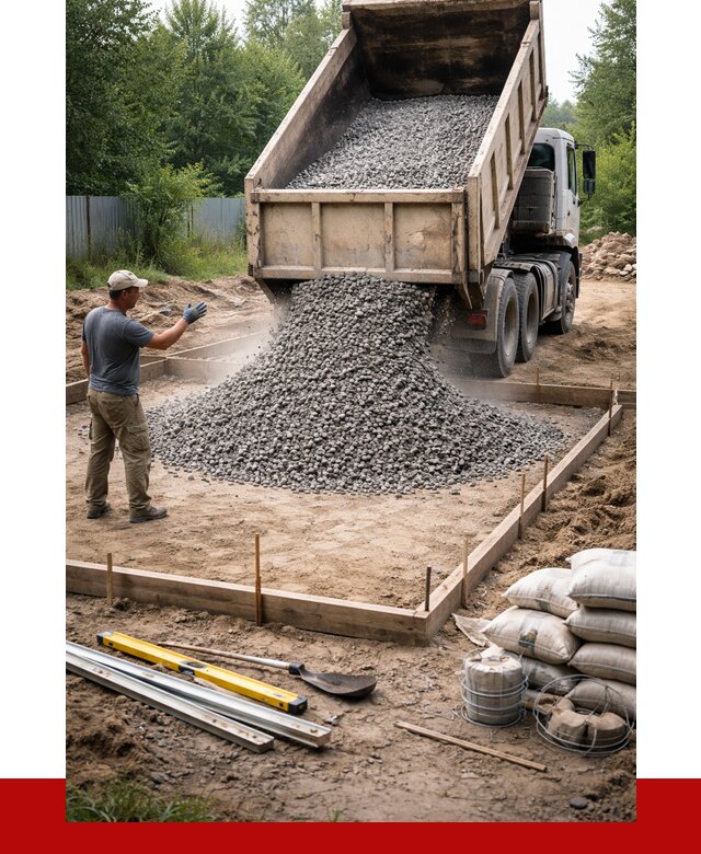 Купить щебень для фундамента в Кольчугине от 4577 р. | ПРОНЕРУДКль