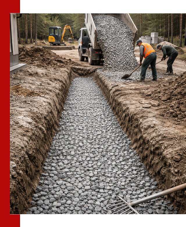 Щебень для дренажа с доставкой в Кольчугине высокого качества