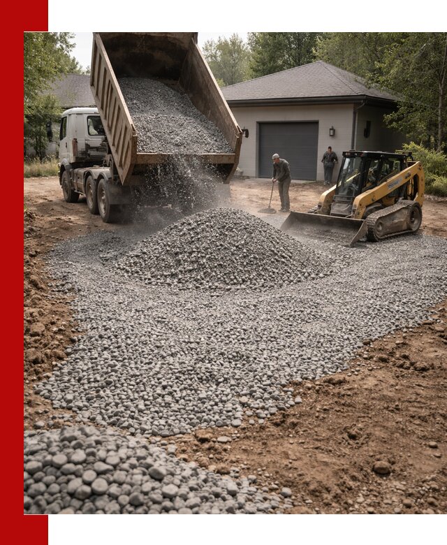 Щебень для парковки в Кольчугине: доставка и укладка качественного материала