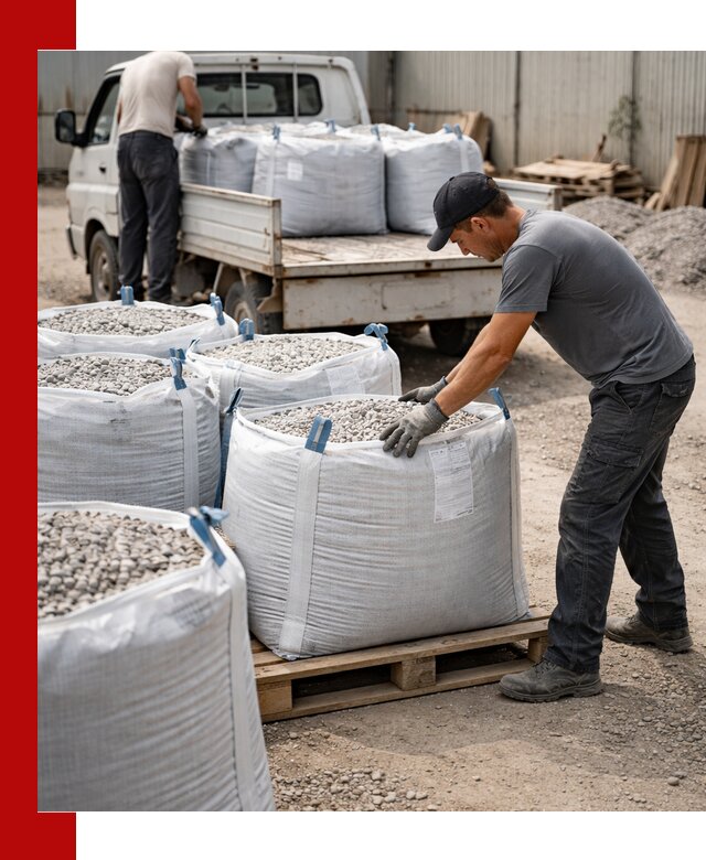 Доставка щебня в мешках по выгодным ценам в Кольчугине
