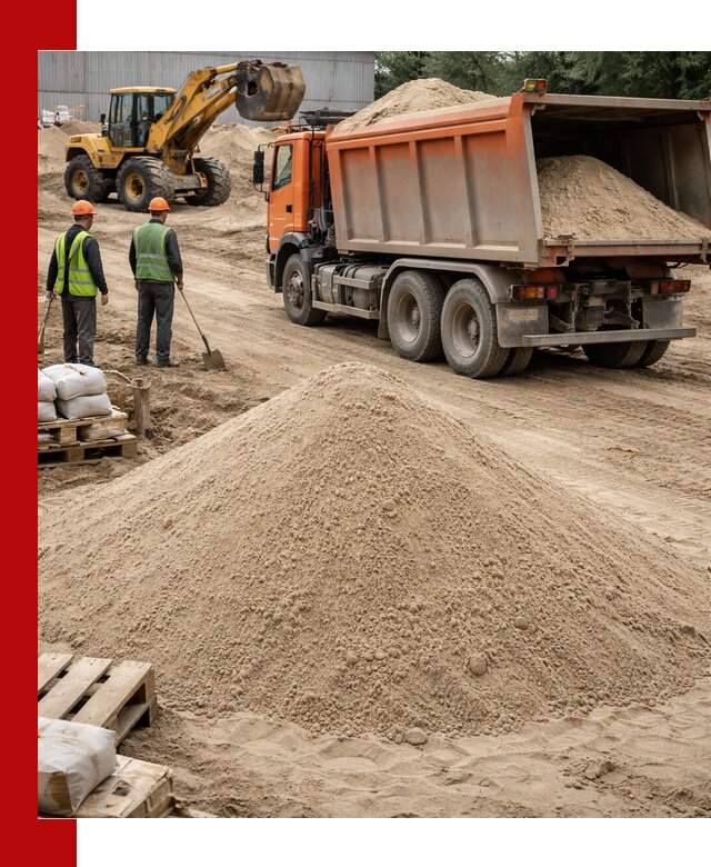 Доставка и продажа мытого речного песка в Кольчугине