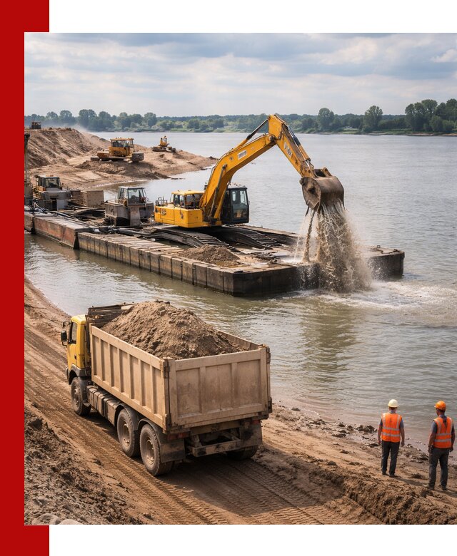 Намывной песок с доставкой в Кольчугине оптом и в розницу