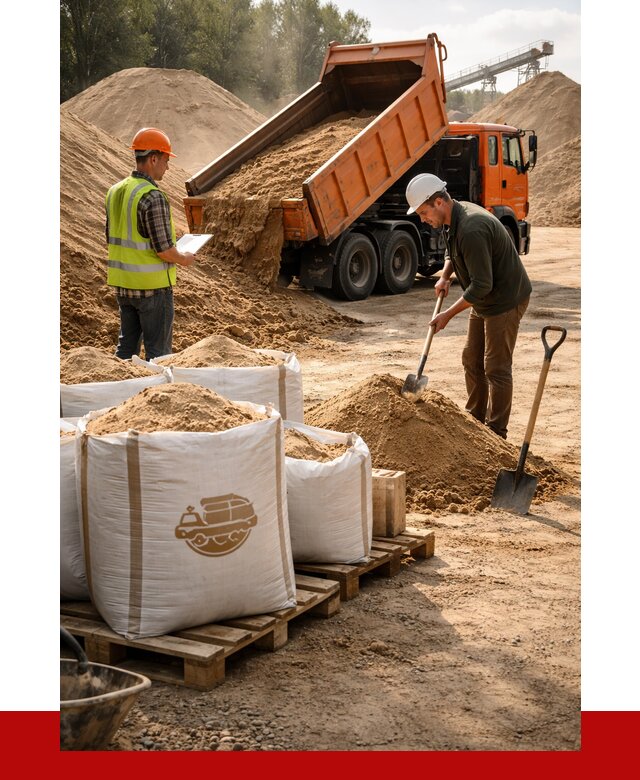 Строительный песок в Кольчугине от 2238 р. с доставкой, ПРОНЕРУДКль