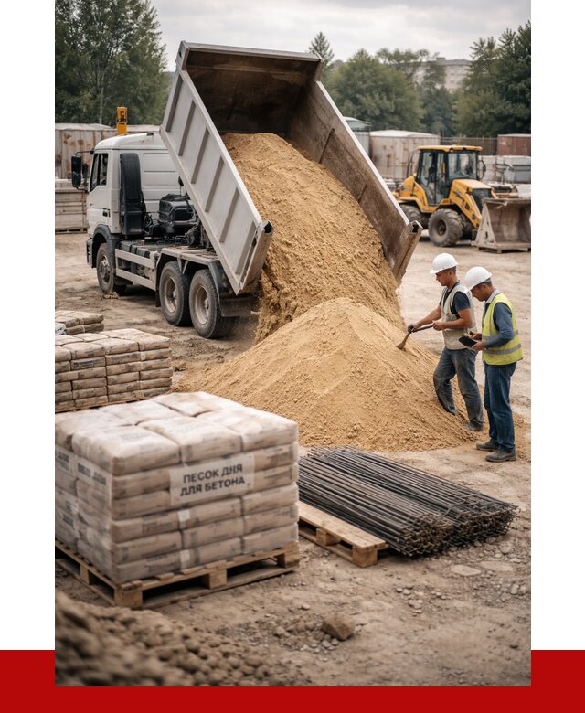 Песок для бетона в Кольчугине от 2543 р. с доставкой, ПРОНЕРУДКль