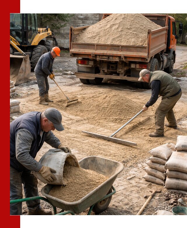 Поставка песка для стяжки в Кольчугине с быстрой доставкой