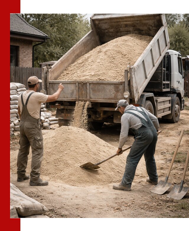 Песок для штукатурки с доставкой в Кольчугине качественный и чистый