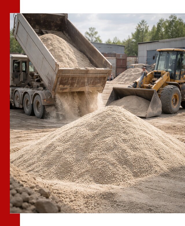 Кварцевый песок с доставкой в Кольчугине для строительных работ