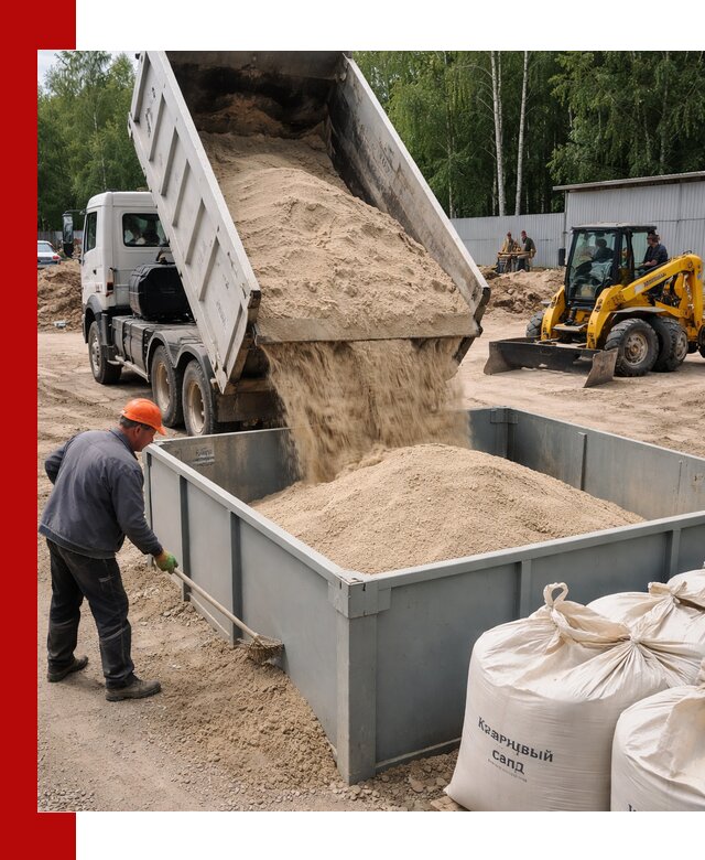 Кварцевый песок для фильтра в Кольчугине — доставка и качество