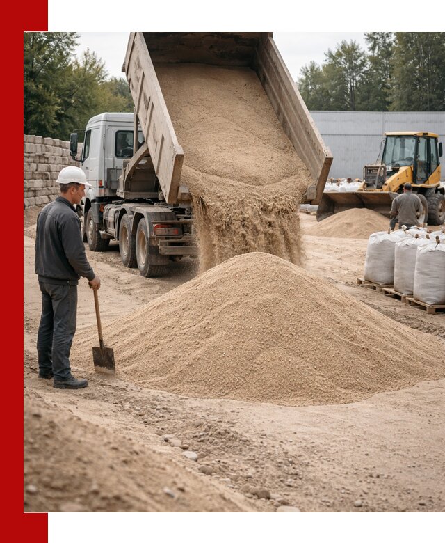 Кварцевый песок фракция 0–3 мм с доставкой в Кольчугине