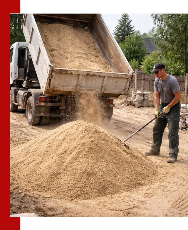 Доставка сухого песка самосвалами в Кольчугине