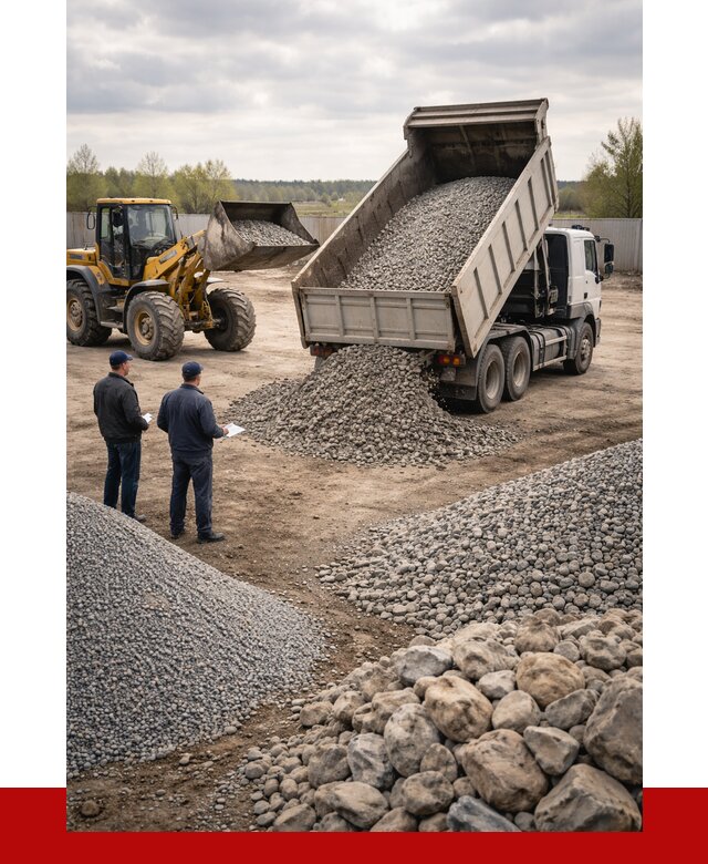 Гравий и камень с доставкой в Кольчугине от 4272 р. - ПРОНЕРУДКль