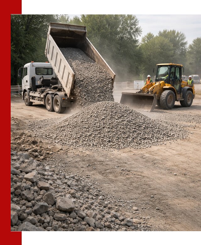 Гравий фракция 5–20 доставка в Кольчугине оптом и в розницу