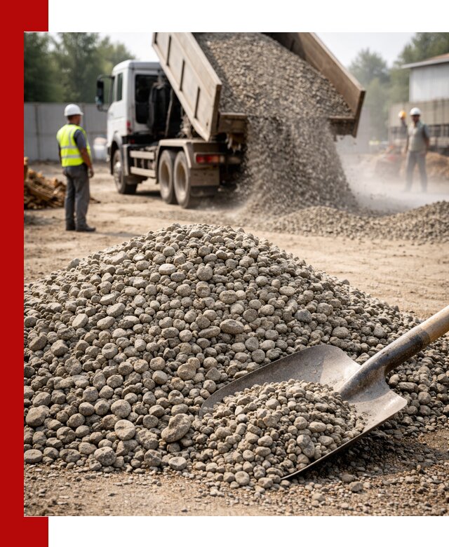 Доставка гравия фракции 20-40 в Кольчугине с самосвалами