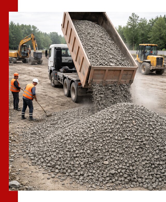 Доставка гравия фракции 40-70 в Кольчугине оптом и в розницу