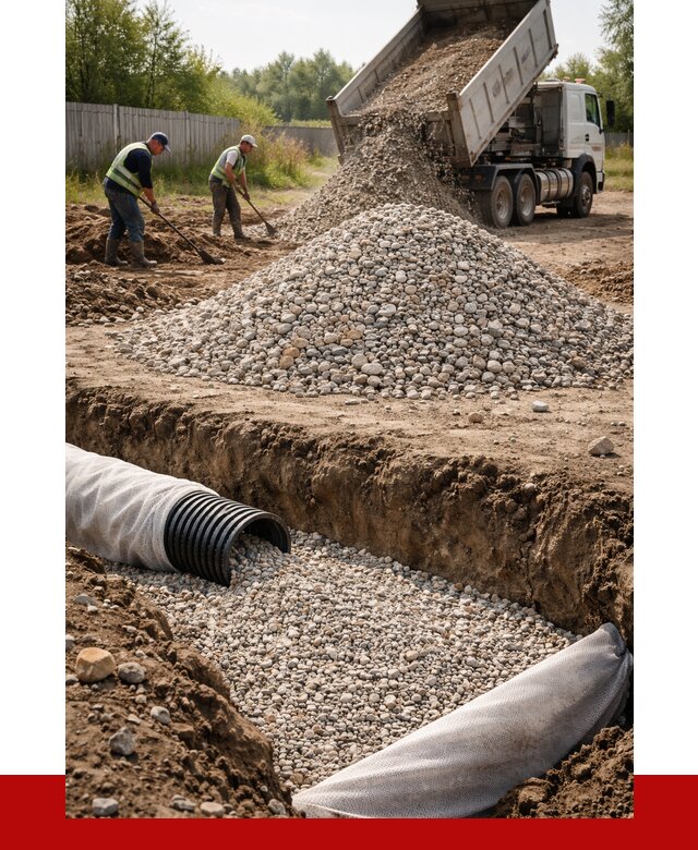 Гравий для дренажа в Кольчугине от 2238 р., доставка ПРОНЕРУДКль