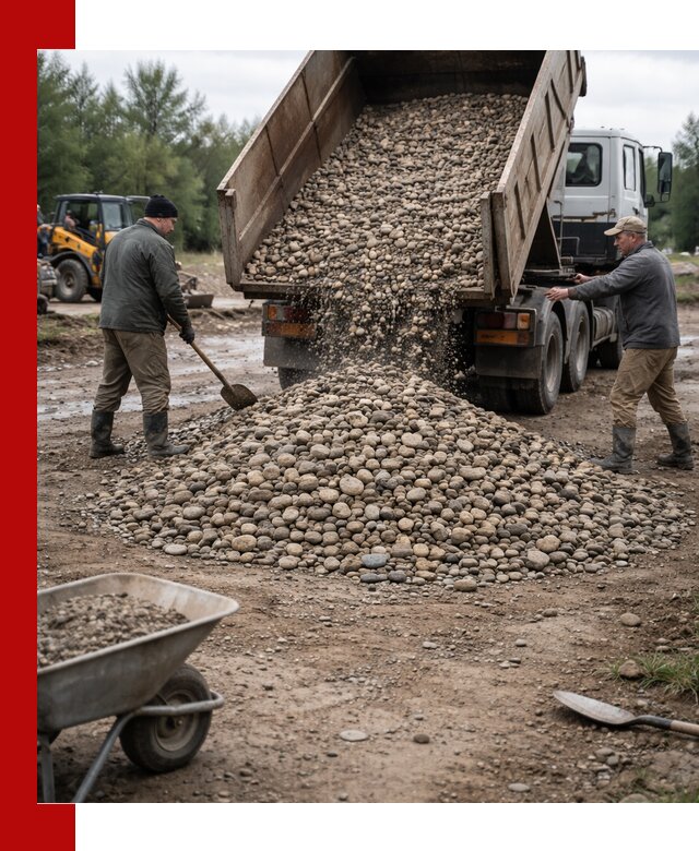 Доставка гальки речной оптом и в розницу в Кольчугине