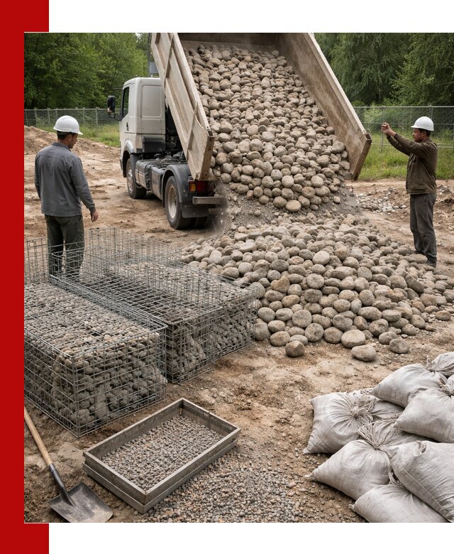 Камень для габионов фракция 70–151 в Кольчугине