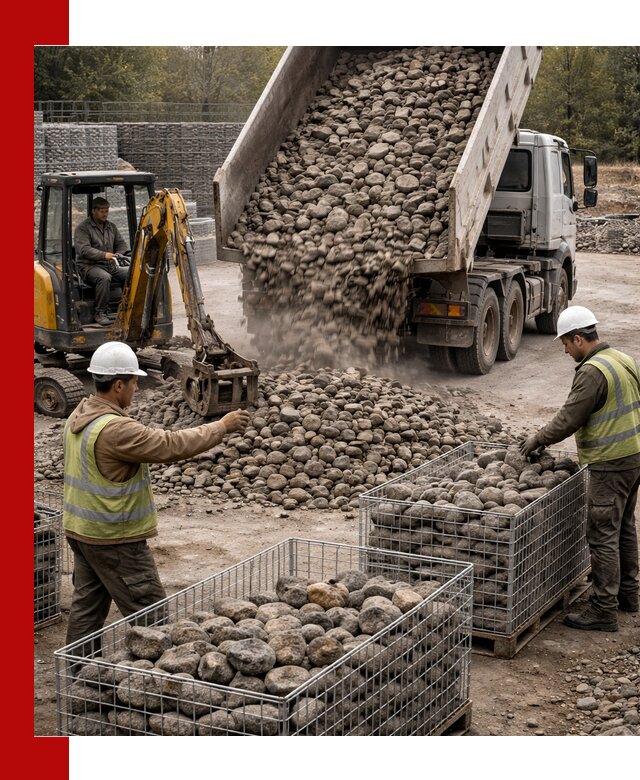 Камень для габионов фракция 100–201 в Кольчугине