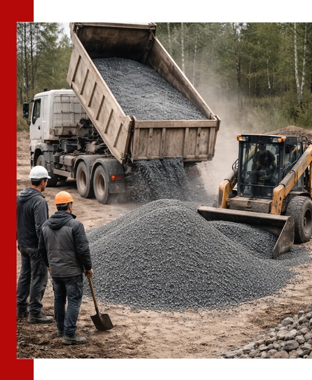 Гранитный отсев 0-5 с доставкой и разгрузкой в Кольчугине