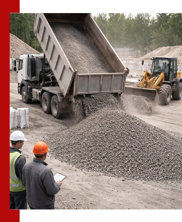 Доставка и продажа гранитного отсева 0-10 в Кольчугине