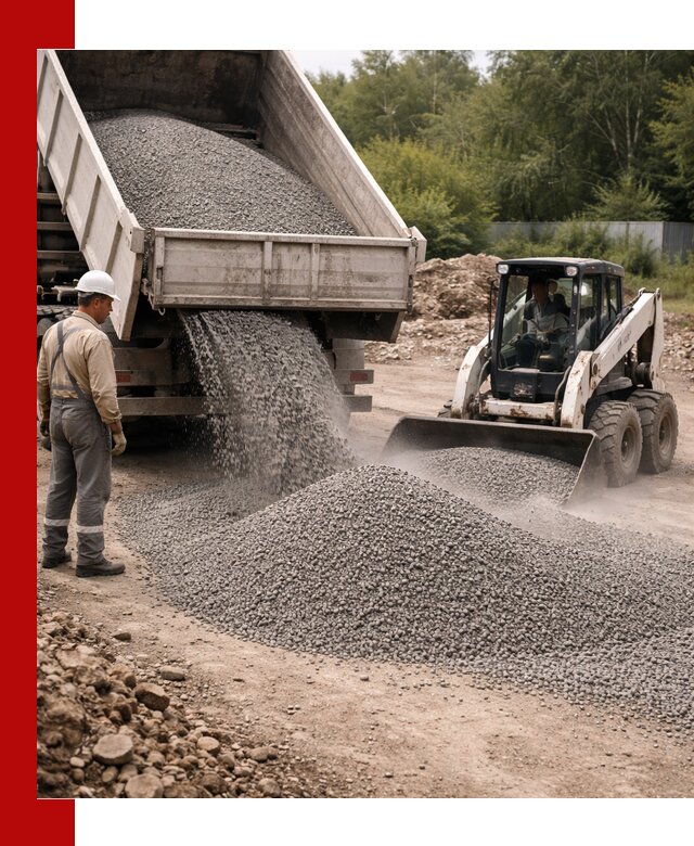 Доставка гравийного отсева 0-5 в Кольчугине оптом и в розницу