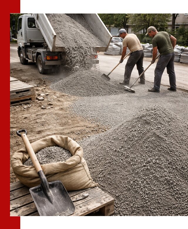 Отсев для тротуарной плитки в Кольчугине — доставка и укладка