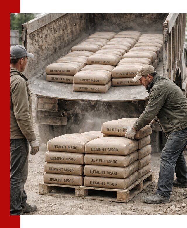 Цемент М500 с доставкой самосвалом в Кольчугине