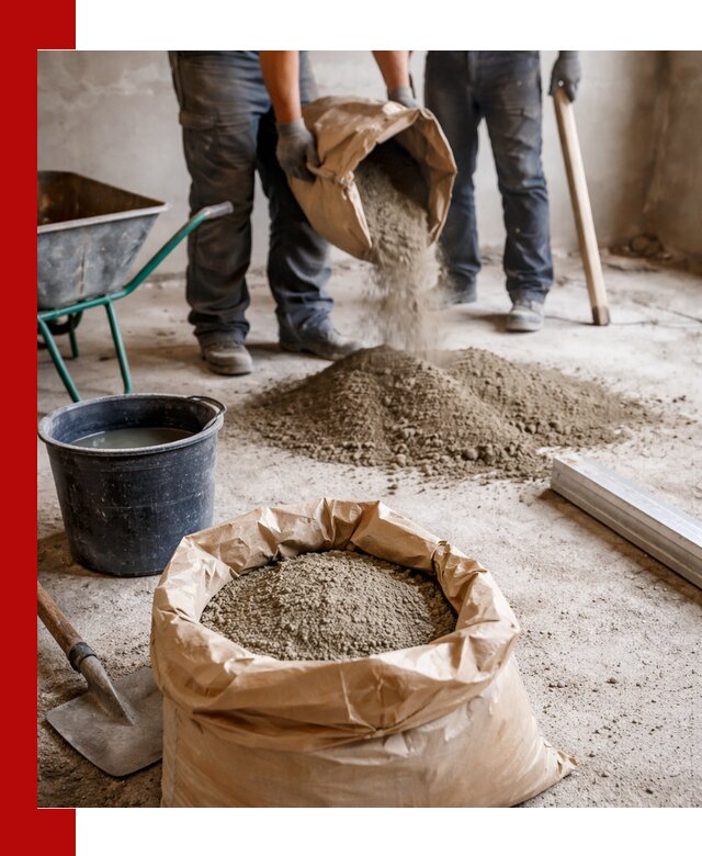 Доставка сухой смеси для стяжки в Кольчугине