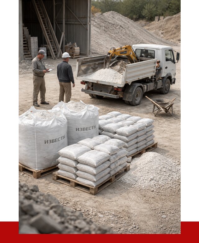 Известь строительная в Кольчугине с доставкой от 4272 р. | ПРОНЕРУДКль