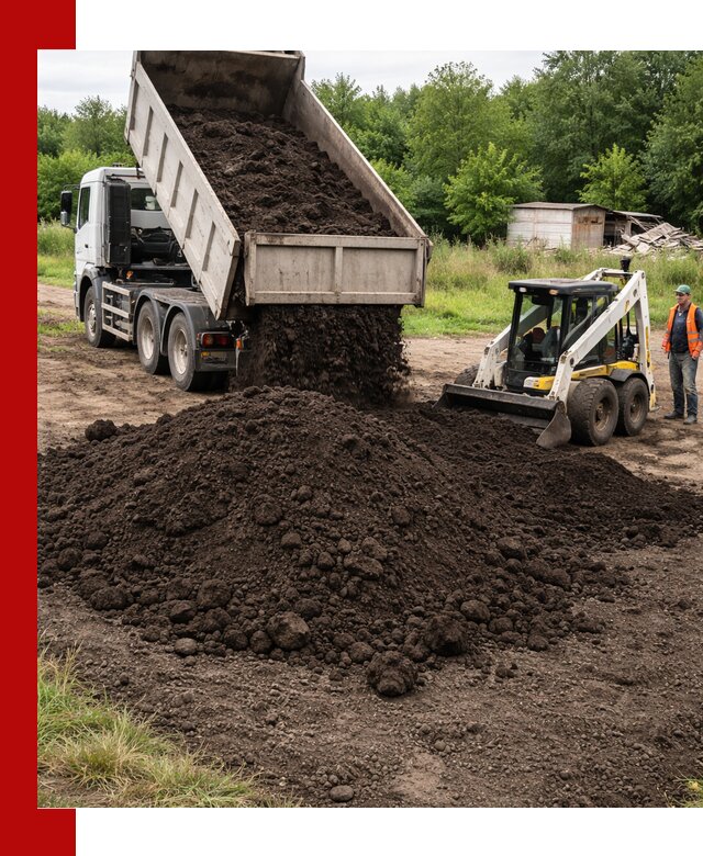 Поставка плодородной земли с доставкой самосвалом в Кольчугине
