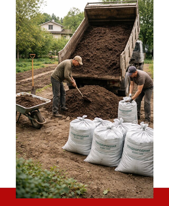 Плодородная смесь в Кольчугине от 4272 р./куб с доставкой | ПРОНЕРУДКль