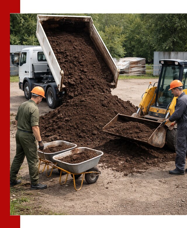 Доставка торфо-земляной смеси в Кольчугине для огорода и ландшафта