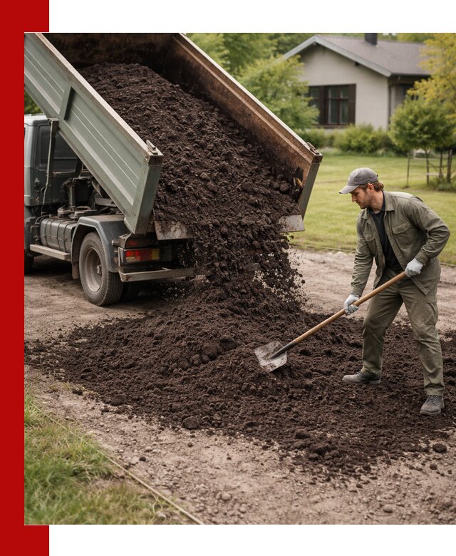 Чернозем для газона с доставкой в Кольчугине быстро и качественно