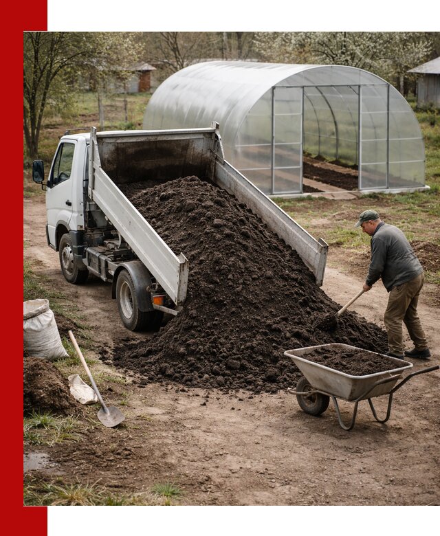 Чернозем для теплицы с доставкой в Кольчугине