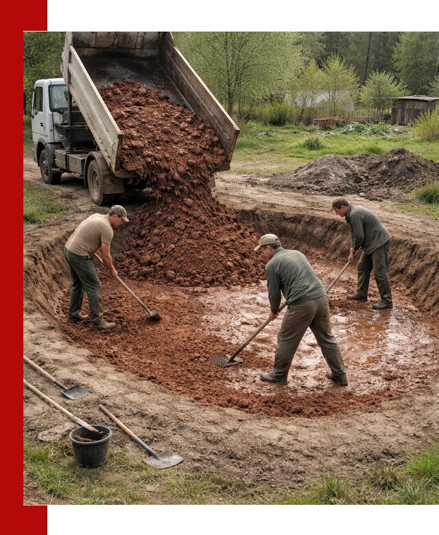 Купить качественную глину для пруда в Кольчугине