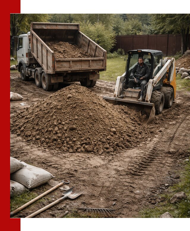 Суглинок для планировки участков в Кольчугине с доставкой и выгрузкой