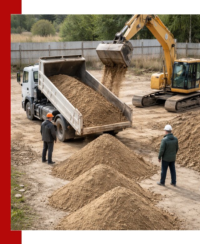 Доставка супеси вагонными и автопартиями в Кольчугине