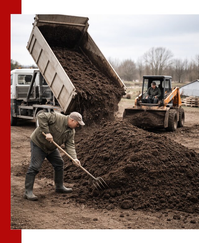 Доставка и продажа перегноя в Кольчугине быстро и дешево
