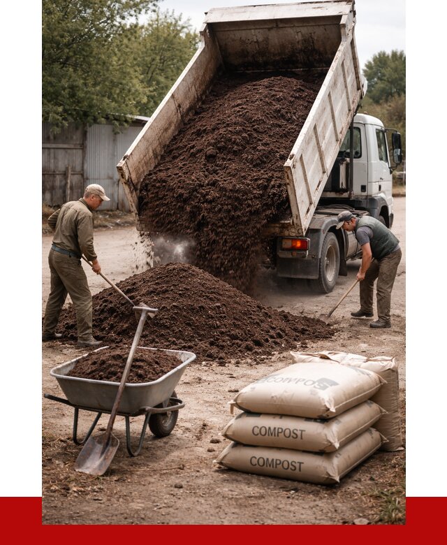 Купить компост в Кольчугине от 4272 р. за куб с доставкой | ПРОНЕРУДКль