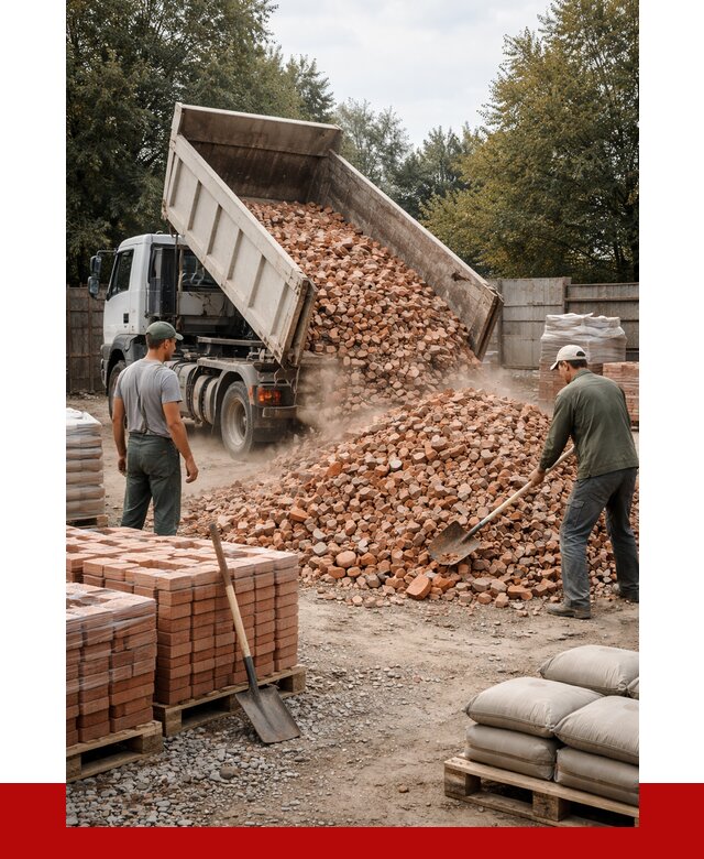 Бой кирпича в Кольчугине с доставкой от 4272 руб/куб | ПРОНЕРУДКль