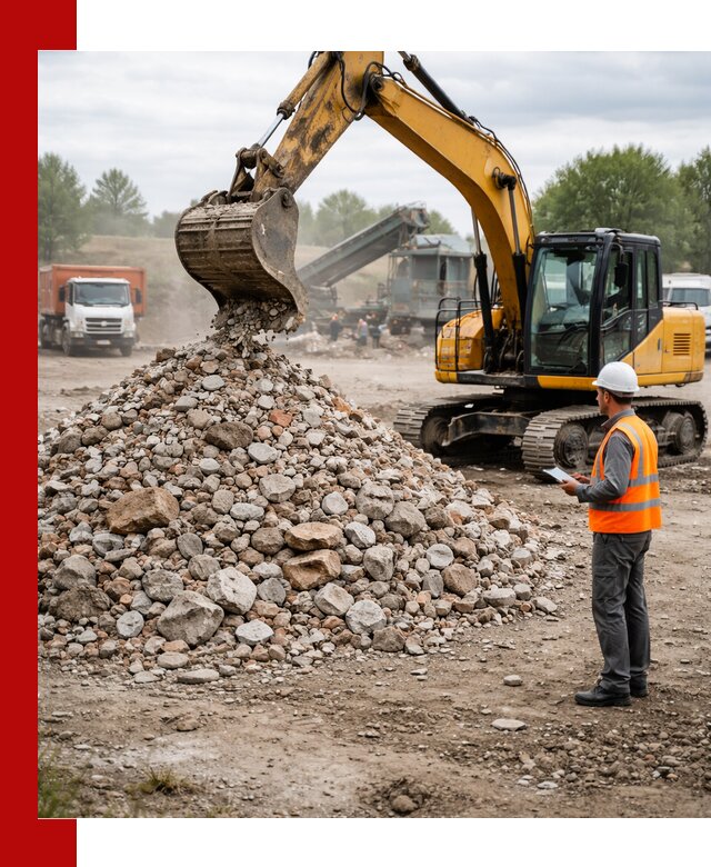 Доставка и вывоз строительного боя в Кольчугине
